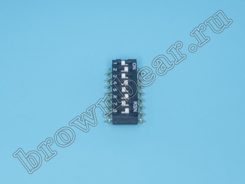 Переключатель Dip-Switch 8 контактных групп, планарный фото 3