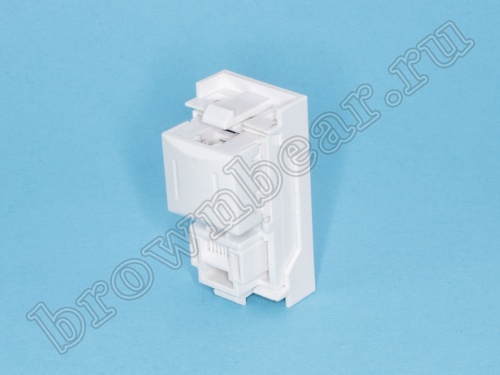 Розетка RJ-45, кат. 5е, тип MOSAIC 45, размер 45х22,5 мм  фото 3