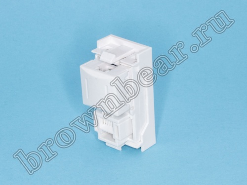 Розетка RJ-45, кат. 5е, тип MOSAIC 45, размер 45х22,5 мм  фото 3