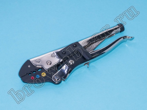 Пресс-клещи (кримпер) для обжима изолированных клемм на провод 10-20 AWG, с зачисткой и обрезкой YY-78-320 фото 2