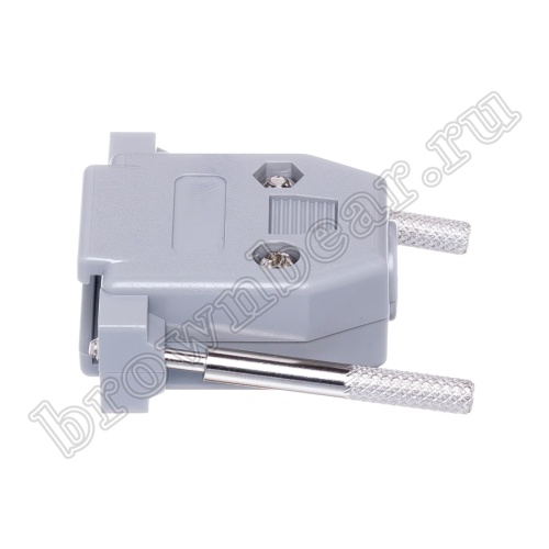 Корпус разъема D-SUB  15 контактов с удлиненными винтами, серый DPT-15C фото 5