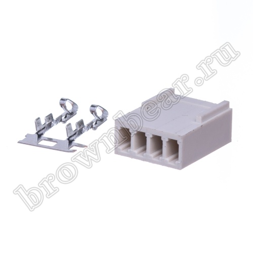 Разъем питания 4 контакта, гнездо на кабель, шаг 2.54 мм HU-4 фото 4