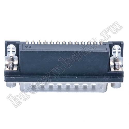 Разъем D-SUB 25 контактов, вилка на плату, прямой угол  9.4мм DRB-25MB фото 4