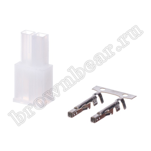 Разъем питания Mini-Fit 2 контакта, гнездо на кабель, шаг 4,2мм, ключ тип 2 MF-2FK фото 7