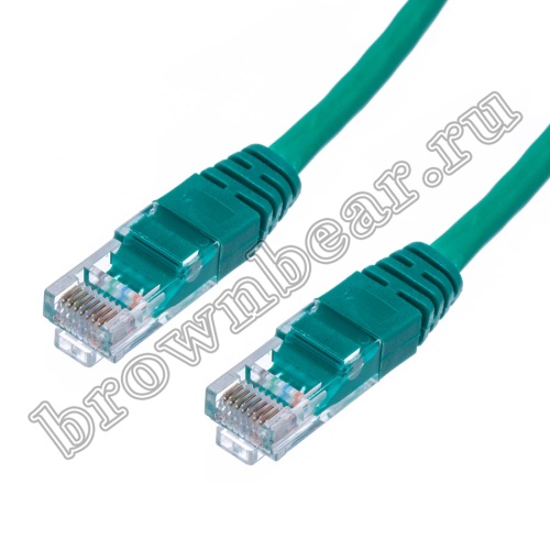 Патч-корд UTP RJ-45, категория 5e, литой, 2 метра, зеленый  фото 2
