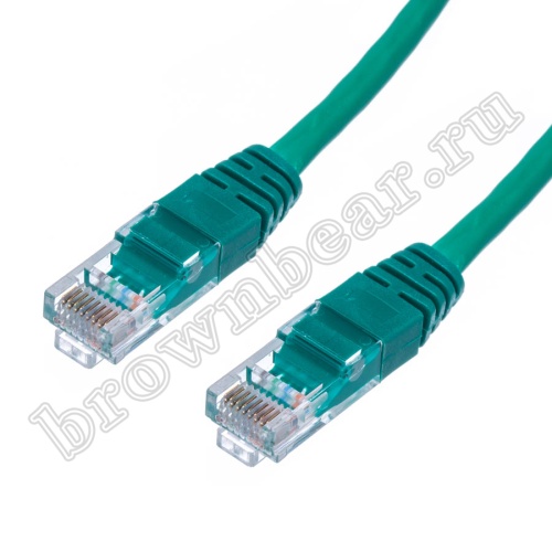 Патч-корд UTP RJ-45, категория 5e, литой, 0.5 метра, зеленый  фото 2