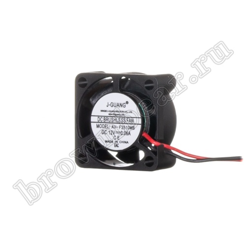 Вентилятор для корпуса 25х25х10, DC 12В, 0.06А, подшипник качения, AV-F2510MB фото 7