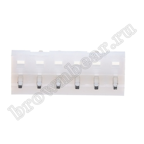 Разъем питания 6 контактов, вилка на плату, шаг 3.96 мм PWL-6/2 фото 4