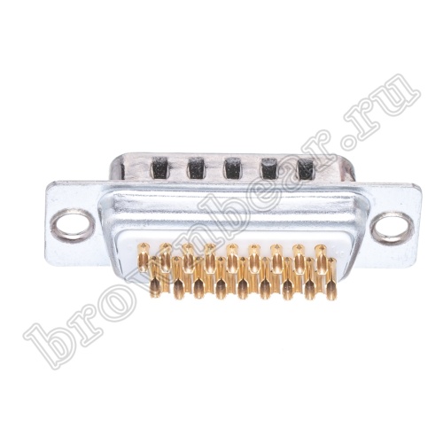 Разъем D-SUB  26 контактов высокой плотности, вилка на кабель, пайка, тип 2 DHS-26M фото 4