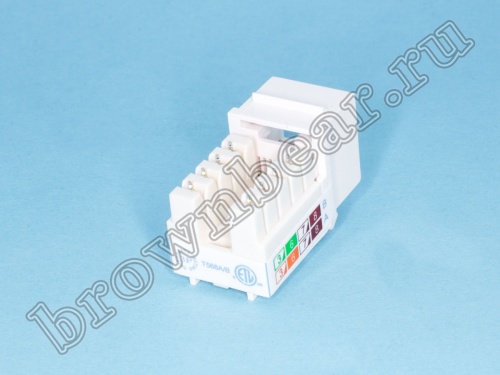 Модуль RJ-45 8P8C кат.5e, Keystone, универсальный, компакт, белый, PCnet  фото 3