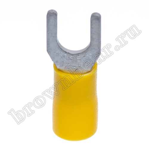 Клемма вилочная обжимная тип "U" 5.3 мм на провод 4.0 - 6.0 мм², изолированная, кратно 100шт. TYI-5.5-5 фото 4