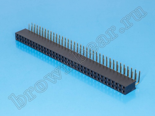 Разъем 2х35 гнездо на плату, шаг 2.54мм, прямой угол фото 2