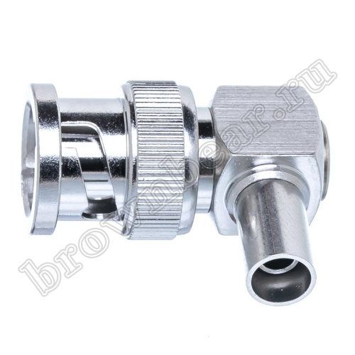 Разъем BNC штекер на кабель RG-58, угловой, обжим BNC-LC58P фото 7