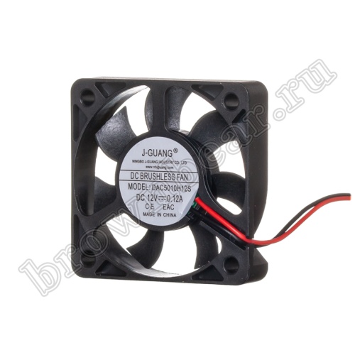 Вентилятор для корпуса 50х50х10, DC 12В, 0.12А, подшипник скольжения DAC5010H12S фото 7