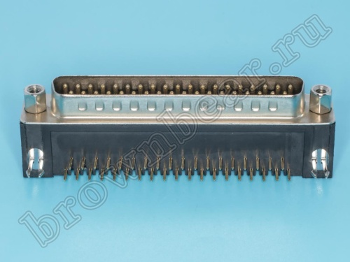 Разъем D-SUB 37 контактов, вилка на плату, прямой угол  9.4мм DRB-37MB фото 4