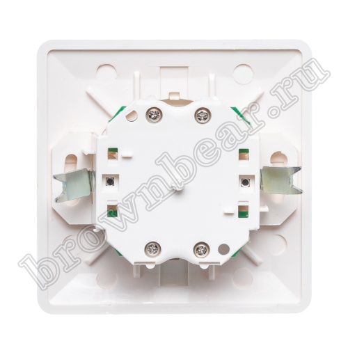 Розетка компьютерная встраиваемая двойная RJ-45, категория 5е, тип KRONE, белая  фото 4