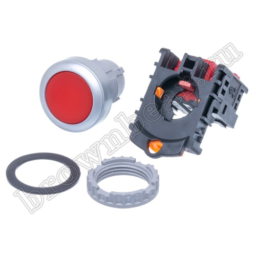 Кнопка управления плоская, без фиксации, d 30 мм, НЗ, красная TN2BFR-1B фото 6