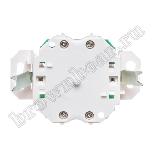 Розетка компьютерная встраиваемая двойная RJ-45, категория 5е, тип KRONE, белая  фото 3