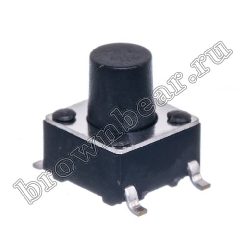 Кнопка тактовая SMD, 6x6 мм, h=7 мм, 4 контакта SWT-34