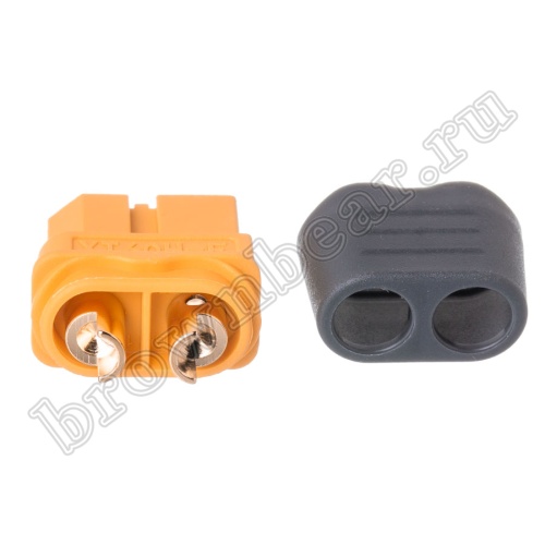 Разъем питания XT60 для АКБ, 2 контакта, розетка на кабель с кожухом XT60H-F.G.Y фото 8