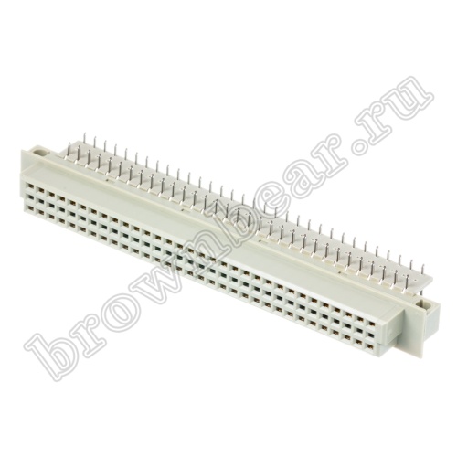 Разъём DIN 41612 64 контакта, розетка, прямой угол, 3 ряда