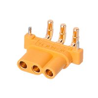 Разъем питания MR30 для АКБ, 3 контакта, розетка на плату угловая MR30PW30-F.G.Y