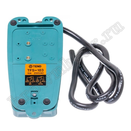 Педаль-переключатель электрическая с проводом (ножная), 172x82x58 мм TFS-103 фото 4