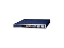 GS-4210-24P4C Управляемый L2 PoE коммутатор Planet, 24 порта 1Гбит/с, 4 комбо порта TP/SFP 1Гбит/с