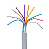 Кабель сигнальный коммуникационный 9 проводов, 24AWG, бухта 50м, экранированный, серый SIN YU
