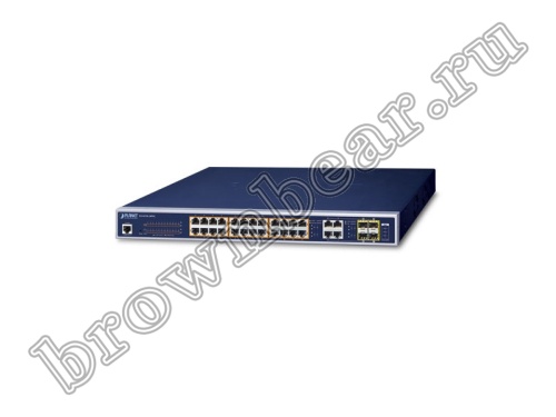 GS-4210-24P4C Управляемый L2 PoE коммутатор Planet, 24 порта 1Гбит/с, 4 комбо порта TP/SFP 1Гбит/с