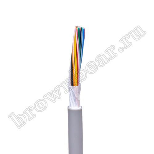 Кабель сигнальный коммуникационный 18 проводов, 28AWG, бухта 50м, неэкранированный, серый SIN YU фото 2