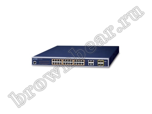 GS-4210-24P4C Управляемый L2 PoE коммутатор Planet, 24 порта 1Гбит/с, 4 комбо порта TP/SFP 1Гбит/с