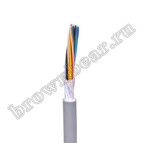 Кабель сигнальный коммуникационный 18 проводов, 28AWG, бухта 50м, неэкранированный, серый SIN YU фото 2