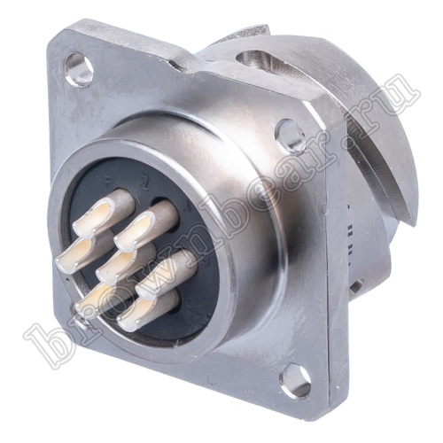 Разъем Amphenol серии 97B, ACA-B, 7 контактов, розетка на блок, байонет 97B3102E-16S-1S(A23) фото 5