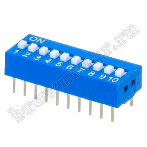 Переключатель Dip-Switch 10 контактных групп SWD1-10