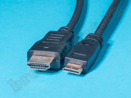 Кабель (шнур) HDMI 19  вилка - mini HDMI 19  вилка, 2.0 м