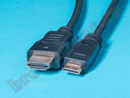 Кабель (шнур) HDMI 19  вилка - mini HDMI 19  вилка, 2.0 м