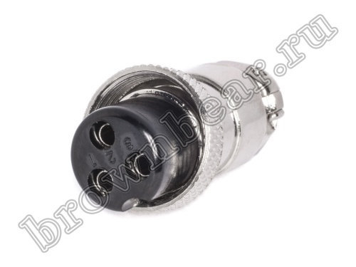 Разъем M16 гнездо на кабель 3 контакта, пайка M5900B AC-M16-3F