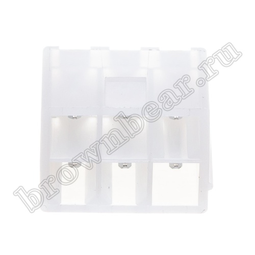 Разъем питания Mini-Fit 6 контактов, вилка на плату, шаг 4,2мм MF-6MA/2 фото 2