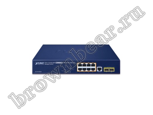 GS-4210-8P2S Управляемый L2+ коммутатор Planet,  8 портов 10/100/1000Мбит/с 802.3at РоЕ 120 Ватт, 2 порта SFP 100/1000Мбит/с фото 3