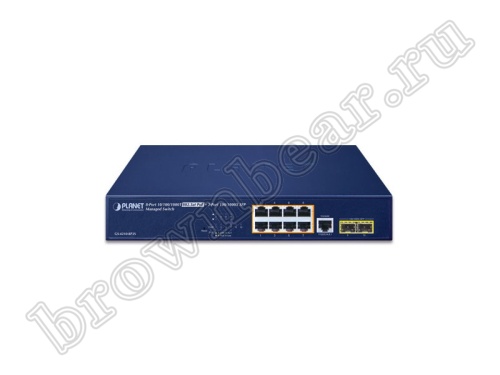 GS-4210-8P2S Управляемый L2+ коммутатор Planet,  8 портов 10/100/1000Мбит/с 802.3at РоЕ 120 Ватт, 2 порта SFP 100/1000Мбит/с фото 3