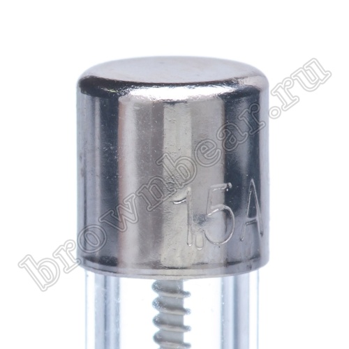 Предохранитель 5х20 мм, цилиндрический, стеклянный, с задержкой, 1.5А/250В (GSL) фото 4