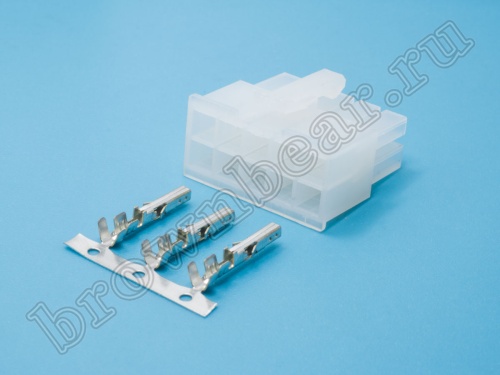 Разъем питания Mini-Fit 10 контактов, гнездо на кабель, шаг 4,2мм MF-10F/2 фото 3