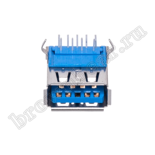 Разъем USB 3.0, тип А, гнездо на плату USBA3.0-1J фото 2