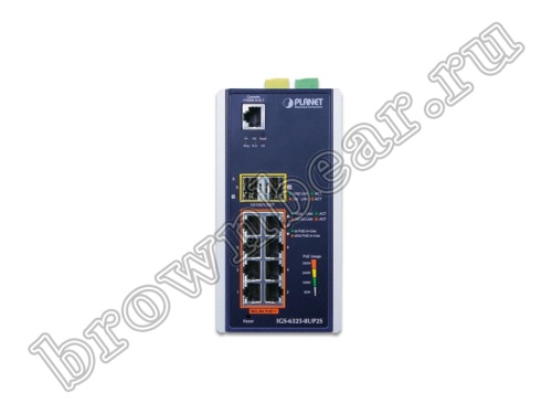 IGS-6325-8UP2S Промышленный управляемый L3 коммутатор Planet 8 портов 10/100/1000Мбит/с 802.3bt PoE 95Вт/порт, 2 порта SFP 100/1000Мбит/с фото 2